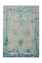 Teppich >Nostalgia< in Türkis, 50% Baumwolle / 50% Polyester - 150x80cm (LxB)