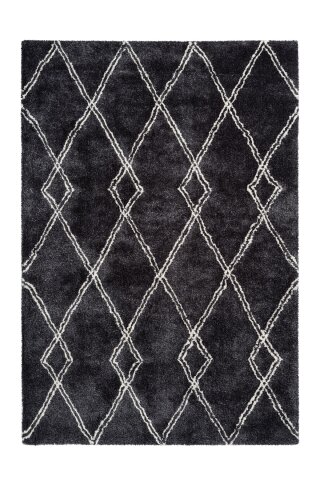 Teppich >Orlando< in Anthrazit, 100% Polyester - 170x120cm (LxB)
