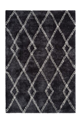 Teppich >Orlando< in Anthrazit, 100% Polyester - 150x80cm (LxB)