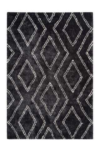 Teppich >Orlando< in Anthrazit, 100% Polyester - 170x120cm (LxB)