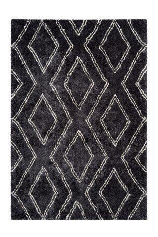 Teppich >Orlando< in Anthrazit, 100% Polyester - 170x120cm (LxB)