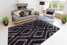 Teppich >Orlando< in Anthrazit, 100% Polyester - 150x80cm (LxB)