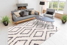 Teppich >Orlando< in Elfenbein, 100% Polyester - 170x120cm (LxB)