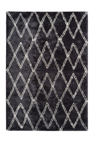 Teppich >Orlando< in Anthrazit, 100% Polyester - 170x120cm (LxB)