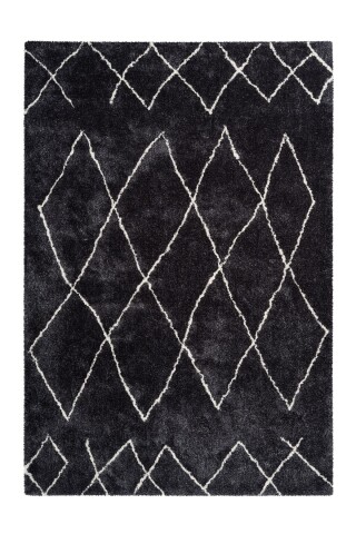 Teppich >Orlando< in Anthrazit, 100% Polyester - 170x120cm (LxB)