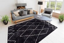 Teppich >Orlando< in Anthrazit, 100% Polyester - 230x160cm (LxB)