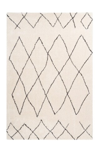 Teppich >Orlando< in Elfenbein, 100% Polyester - 150x80cm (LxB)