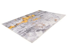 Teppich >Peron< in Grau / Gold, 100% Polyester - 290x200cm (LxB)