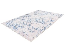 Teppich >Peron< in Weiß / Blau, 100% Polyester - 180x120cm (LxB)