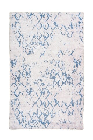 Teppich >Peron< in Weiß / Blau, 100% Polyester - 230x160cm (LxB)