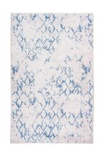 Teppich >Peron< in Weiß / Blau, 100%...