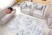 Teppich >Peron< in Weiß / Blau, 100% Polyester - 230x160cm (LxB)