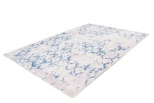 Teppich >Peron< in Weiß / Blau, 100% Polyester - 290x200cm (LxB)