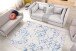 Teppich >Peron< in Weiß / Blau, 100% Polyester - 150x80cm (LxB)