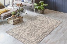 Teppich >Perry< in Creme, 75% Baumwolle / 25% Polyester - 150x80cm (LxB)