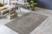 Teppich >Perry< in Grün / Taupe, 75% Baumwolle / 25% Polyester - 170x120cm (LxB)