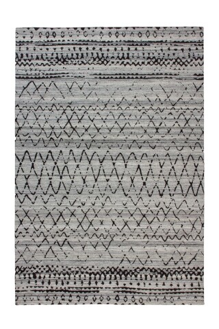 Teppich >Phoenix< in Natur / Grau, 95% Wolle / 5% Polyester - 230x160cm (LxB)