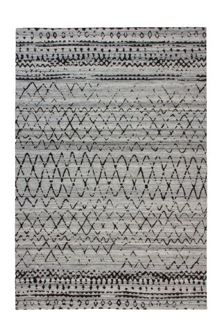 Teppich >Phoenix< in Natur / Grau, 95% Wolle / 5% Polyester - 150x80cm (LxB)