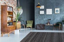 Teppich >Phoenix< in Anthrazit / Multi, 95% Wolle / 5% Polyester - 150x80 (LxB)