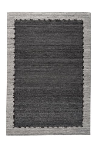 Teppich >Phoenix< in Anthrazit / Grau, 95% Wolle / 5% Polyester - 290x200 (LxB)