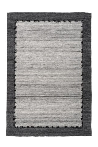 Teppich >Phoenix< in Grau / Anthrazit, 95% Wolle / 5% Polyester - 170x120 (LxB)