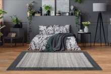 Teppich >Phoenix< in Grau / Anthrazit, 95% Wolle / 5% Polyester - 170x120 (LxB)