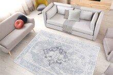 Teppich >Prayer< in Grau, 100% Polyester - 180x120cm (LxB)