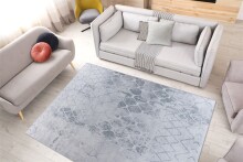 Teppich >Prayer< in Grau, 100% Polyester - 150x80cm (LxB)