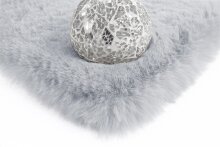Teppich >Rabbit< in Grau / Blau, 100% Polyester - 170x120cm (LxB)