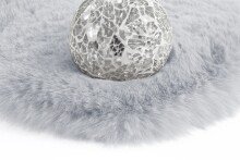 Teppich >Rabbit< in Grau / Blau, 100% Polyester - 160x160cm (LxB)