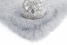 Teppich >Rabbit< in Grau / Blau, 100% Polyester - 150x80cm (LxB)