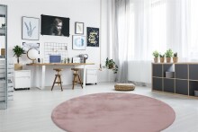 Teppich >Rabbit< in Rosa, 100% Polyester - 160x160cm (LxB)