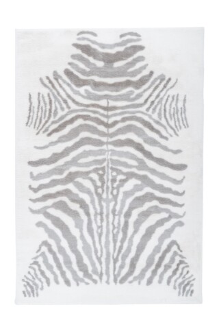 Teppich >Rabbit Animal< in Grau / Weiß, 100% Polyester - 230x160cm (LxB)
