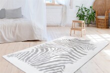 Teppich >Rabbit Animal< in Grau / Weiß, 100% Polyester - 230x160cm (LxB)