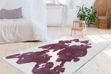 Teppich >Rabbit Animal< in Lilac / Weiß, 100% Polyester - 160x120cm (LxB)