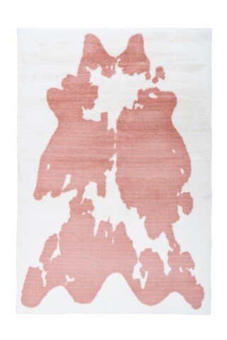Teppich >Rabbit Animal< in Rosa / Weiß, 100% Polyester - 160x120cm (LxB)