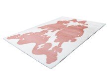 Teppich >Rabbit Animal< in Rosa / Weiß, 100% Polyester - 160x120cm (LxB)