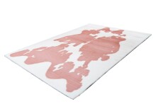 Teppich >Rabbit Animal< in Rosa / Weiß, 100% Polyester - 230x160cm (LxB)