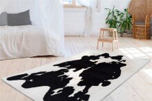 Teppich >Rabbit Animal< in Schwarz / Weiß, 100% Polyester - 160x120cm (LxB)