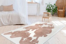 Teppich >Rabbit Animal< in Taupe / Weiß, 100% Polyester - 230x160cm (LxB)