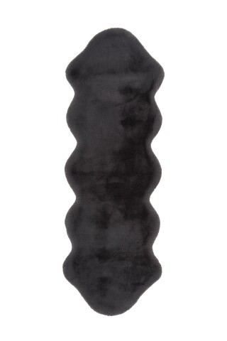 Teppich >Rabbit Double< in Anthrazit, 100% Polyester - 180x60cm (LxB)