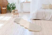 Teppich >Rabbit Double< in Creme, 100% Polyester - 180x60cm (LxB)