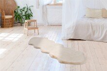 Teppich >Rabbit Double< in Creme, 100% Polyester - 180x60cm (LxB)