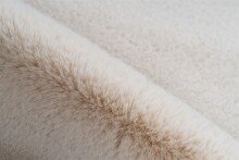 Teppich >Rabbit Double< in Creme, 100% Polyester - 180x60cm (LxB)
