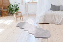 Teppich >Rabbit Double< in Grau / Blau, 100% Polyester - 180x60cm (LxB)