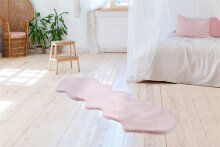 Teppich >Rabbit Double< in Rosa, 100% Polyester - 180x60cm (LxB)