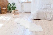 Teppich >Rabbit Double< in Weiß, 100% Polyester - 180x60cm (LxB)