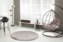 Teppich >Rabbit Light< in Silber, 100% Polyester - 120x120cm (LxB)