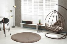 Teppich >Rabbit Light< in Taupe, 100% Polyester - 120x120cm (LxB)