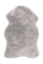 Teppich >Rabbit Light< in Silber, 100% Polyester -...